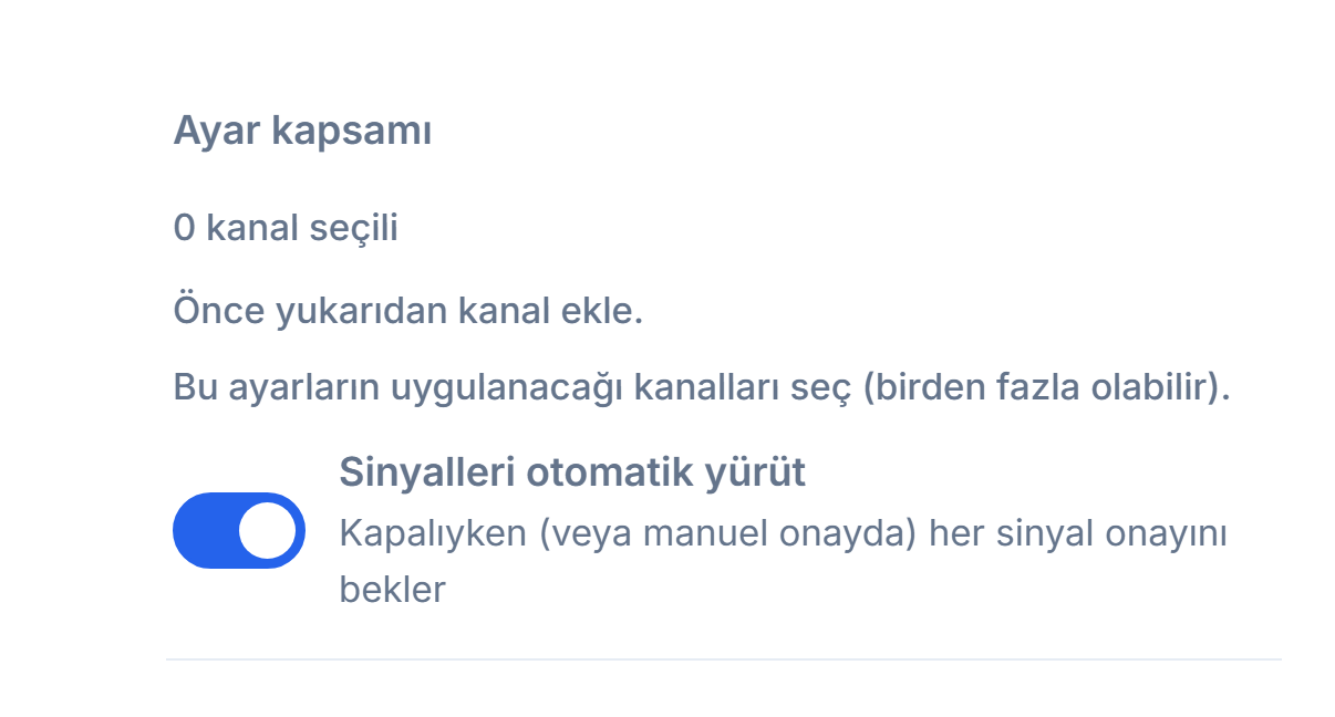 Forex Kurulumu üstü: Ayar kapsamı ve açık Sinyalleri otomatik yürüt anahtarı